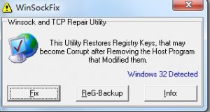 winsockFix XP Fix_VB-WinFix(TCP/IP修复工具) v1.