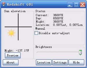 Redshift GUI