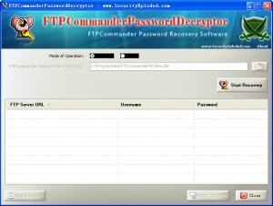 FTP密码恢复工具FTPCommanderPasswordDecryptor